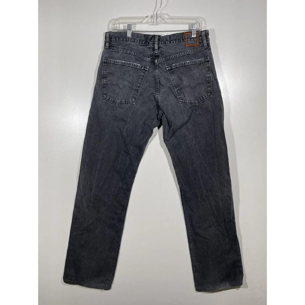 HUGO BOSS Orange Label Jeans HB1 Dark Gray Button Fly Straight Leg Denim 33x32